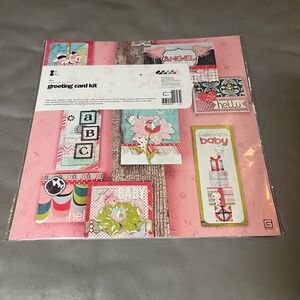 Charming Greeting Card Kit with Pink and Green Accents